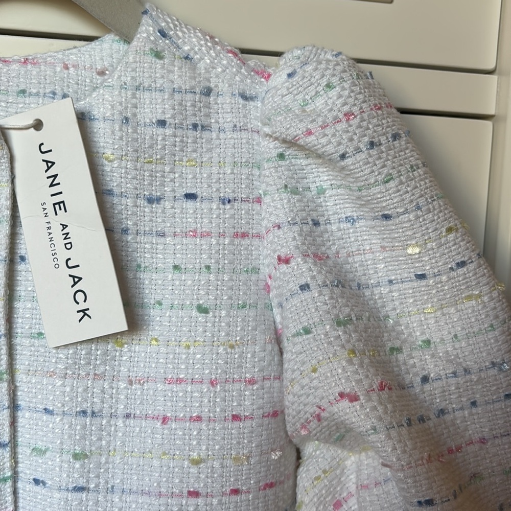 NWT Janie and Jack Toddler Girl Tweed Peplum Jacket - Size 2T - Picture 2 of 11